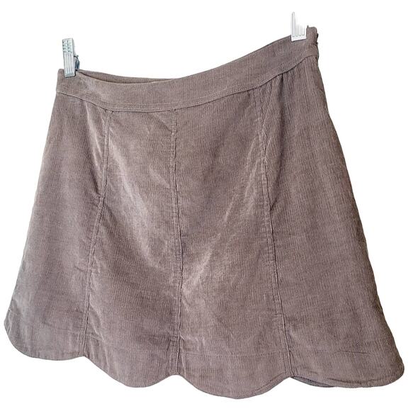 the impeccable pig size small mini corduroy scalloped hem skirt #108 - Picture 9 of 9